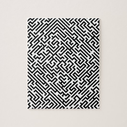 Labyrinth - Schwarz-Weiß-Muster Puzzle (Vertikal)