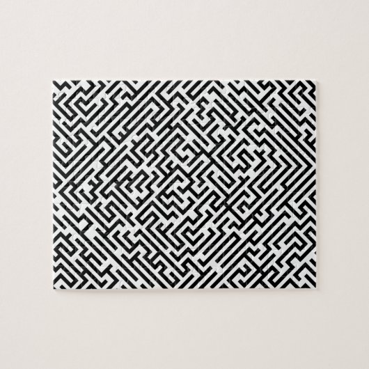 Labyrinth - Schwarzweiss-Muster Puzzle (Horizontal)