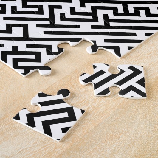 Labyrinth - Schwarzweiss-Muster Puzzle (Seite)