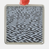 Labyrinth Silbernes Ornament (Vorne)