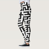 Labyrinth Stripes Muster schwarz + Ihr Hintergrund Leggings (Links)