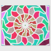 Labyrinth Sun Mandala Pattern Geschenkpapier (Flach)