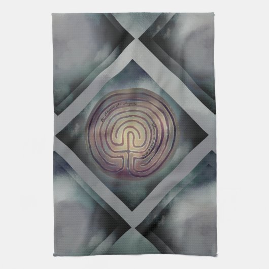 Labyrinth-Symbol Geschirrtuch (Vertikal)