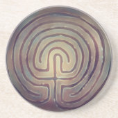Labyrinth-Symbol Getränkeuntersetzer (Vorne)