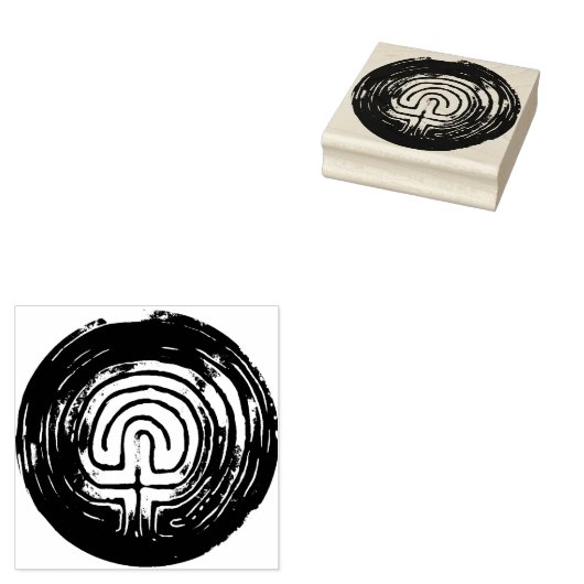 Labyrinth-Symbol Gummistempel (Stempel)