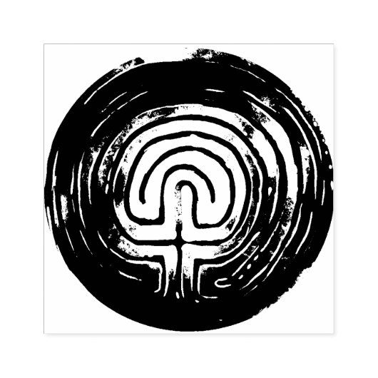 Labyrinth-Symbol Gummistempel (Prägung)