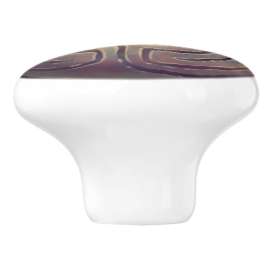 Labyrinth-Symbol Keramikknauf (Seitenansicht)