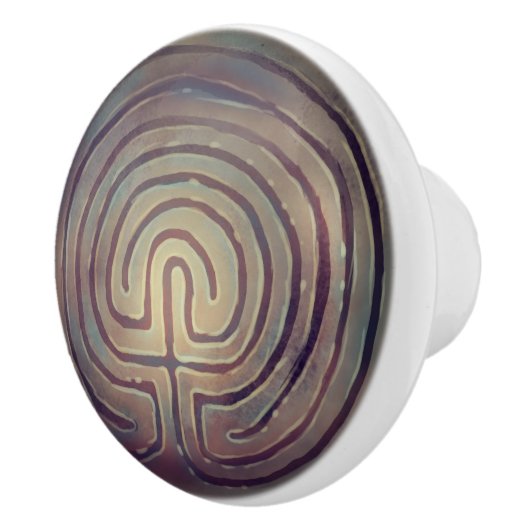 Labyrinth-Symbol Keramikknauf (Rechts)