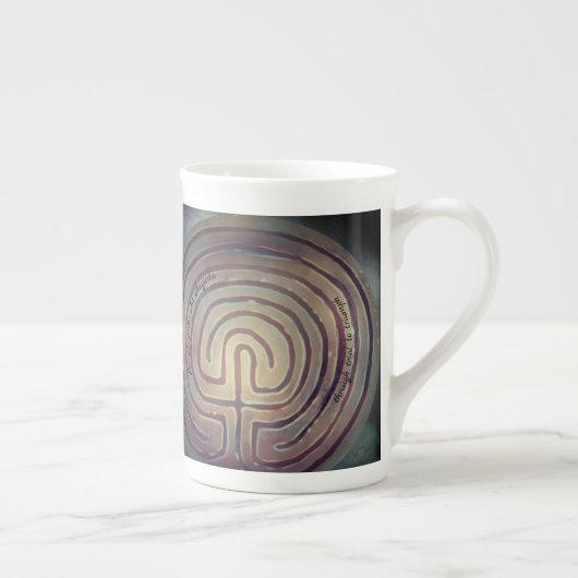 Labyrinth Symbol Magie-Tasse Porzellantasse (Rechts)