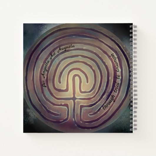 Labyrinth-Symbol-Notebook Notizblock (Rückseite)