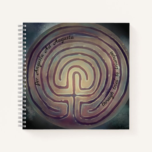 Labyrinth-Symbol-Notebook Notizblock (Vorderseite)