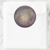 Labyrinth-Symbol Runder Aufkleber (Tasche)