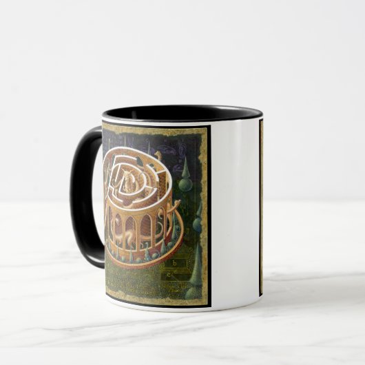 Labyrinth-Tasse, Daedal: Maze Art, Dinosaurier Tasse (Vorderseite Links)