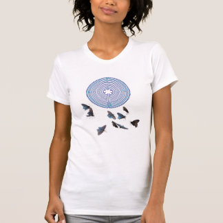 Labyrinth-und Schmetterlings-T-Shirt T-Shirt