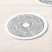 Labyrinth-Unterlagen Runder Pappuntersetzer (Angewinkelt)
