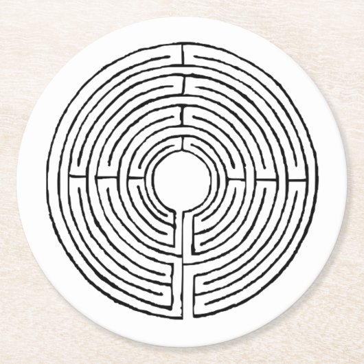 Labyrinth-Unterlagen Runder Pappuntersetzer (Vorderseite)