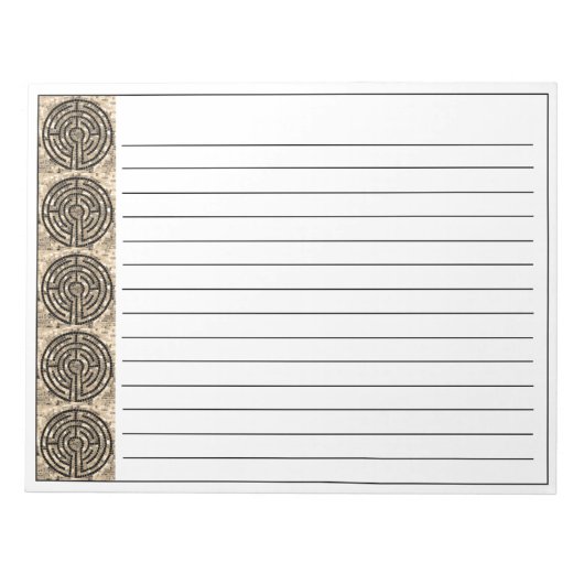 LABYRINTH V 11x8.5 Notepad + Linien Notizblock (Vorderseite)