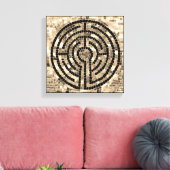 LABYRINTH V 12x12 Wrapped Canvas (.75" Deep) Leinwanddruck (Insitu (Wohnzimmer))