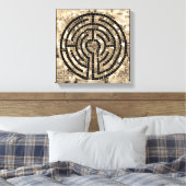 LABYRINTH V 12x12 Wrapped Canvas (.75" Deep) Leinwanddruck (Insitu (Schlafzimmer))