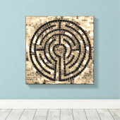 LABYRINTH V 12x12 Wrapped Canvas (.75" Deep) Leinwanddruck (Insitu (Holzboden))
