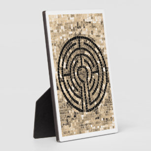 LABYRINTH V 12x18 Plaque with Easel - White Fotoplatte