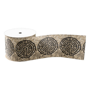 LABYRINTH V 3" breiter Grosgrain-Flachband Ripsband