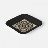 LABYRINTH V 7" Square Paper Tellers - Black Pappteller (Gewinkelt)