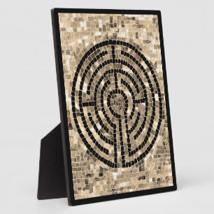 LABYRINTH V 8x10 Plaque mit Easel - Schwarz Fotoplatte