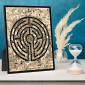 LABYRINTH V 8x10 Plaque mit Easel - Schwarz Fotoplatte (Seite)