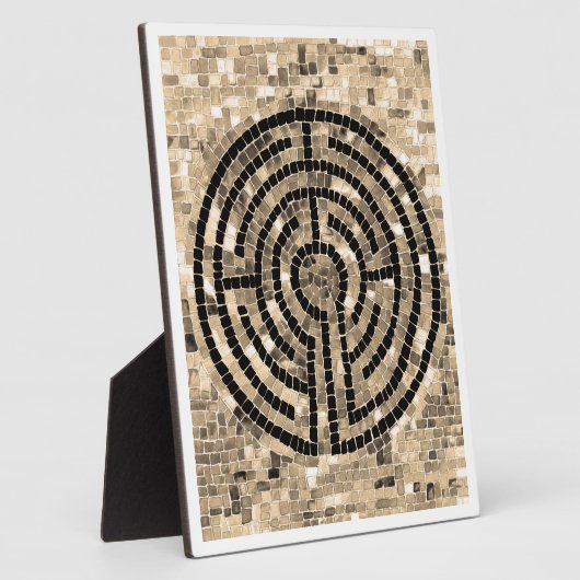 LABYRINTH V 8x10 Plaque mit Easel - Weiß Fotoplatte (Seite)