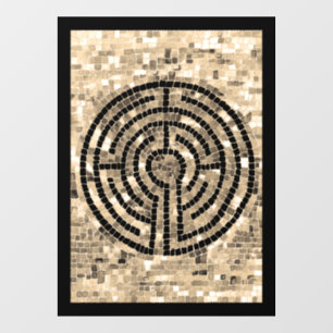 LABYRINTH V 8x11 Window Cling - Schwarz Fensteraufkleber