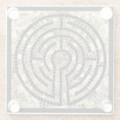 LABYRINTH V Glasuntersetzer - Schwarz (Rückseite)