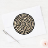 LABYRINTH V Large Round Stickers - Black (Umschlag)