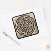 LABYRINTH V Large Square Stickers - Black (Umschlag)