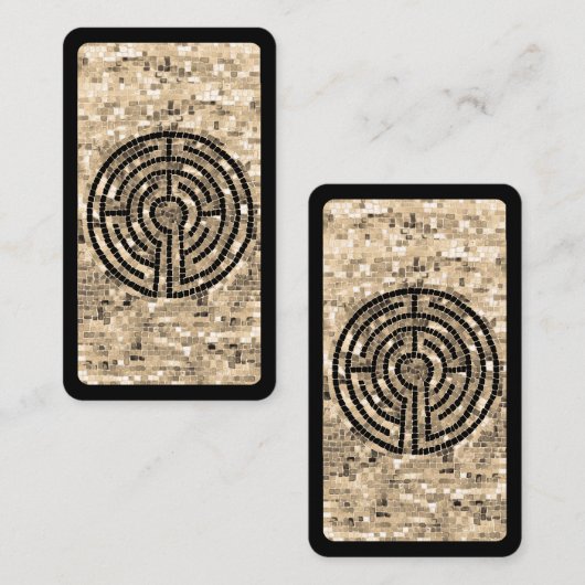 LABYRINTH V Lesezeichen - 3.5x2 Karte / Schwarz (Vorne/Hinten)
