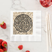 LABYRINTH V Lunch Serviette mit geprägtem Muster - (Beispiel)