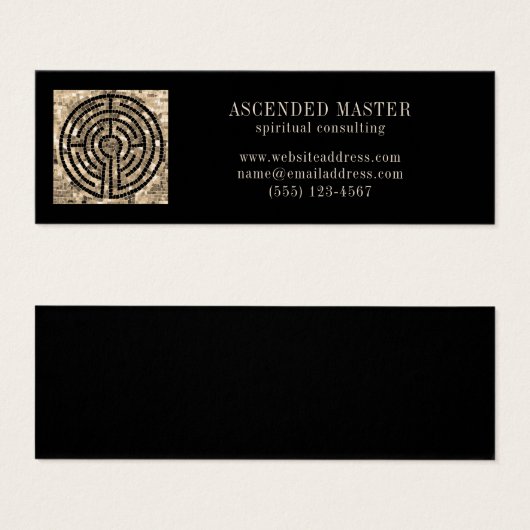 LABYRINTH V Mini Business Card - Schwarz (Vorne & Hinten)