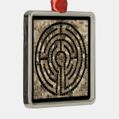 LABYRINTH V Premium Square Ornament Aus Metall (Rechts)