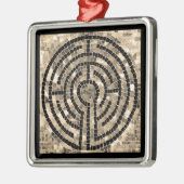LABYRINTH V Premium Square Ornament Aus Metall (Links)