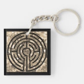 LABYRINTH V Square Acrylic Schlüsselanhänger (Rückseite)
