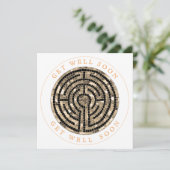 LABYRINTH V Square Flat Get Well Card Karte (Stehend Vorderseite)