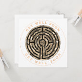 LABYRINTH V Square Flat Get Well Card Karte (Vorderseite/Rückseite Beispiel)