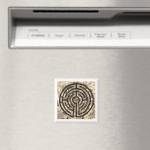 LABYRINTH V Square Magnet - Weiß (In Situ (Geschirrspüler))