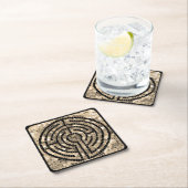 LABYRINTH V Square Paper Untersetzer - Black (Vor Ort)