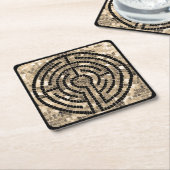 LABYRINTH V Square Paper Untersetzer - Black (angewinkelt)