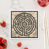 LABYRINTH V Standard Lunch Paper Napkin - Black Serviette (Beispiel)