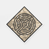 LABYRINTH V Standard Lunch Paper Napkin - Black Serviette (Ecke)