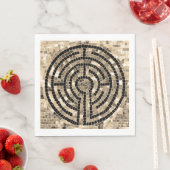 LABYRINTH V Standard Lunch Paper Napkin - White Serviette (Beispiel)