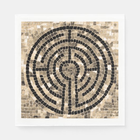 LABYRINTH V Standard Lunch Paper Napkin - White Serviette (Vorderseite)