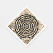 LABYRINTH V Standard Lunch Paper Napkin - White Serviette (Ecke)